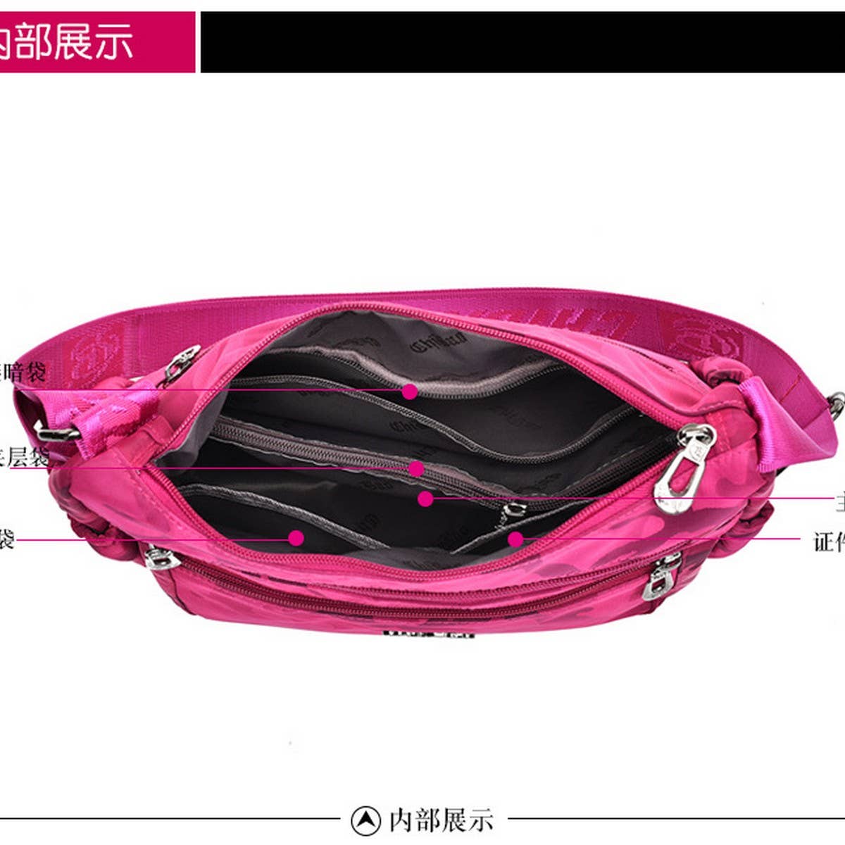 SIMPLE WATERPROOF NYLON CROSSBODY SHOULDER BAG_CWASC1733