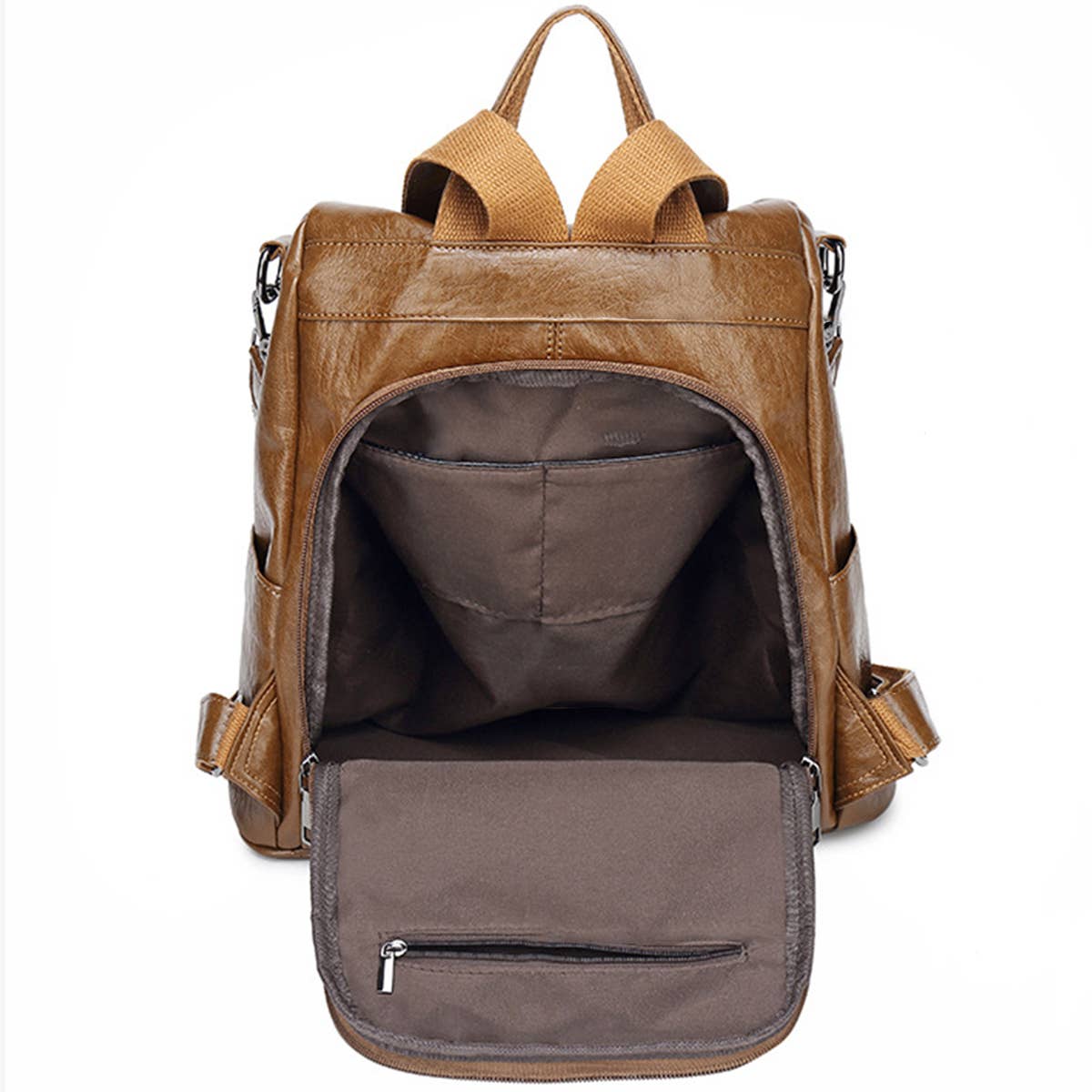 LEATHER BACKPACK WOMEN BOW DECORATION CROSSBODY BAG_CWAB0721