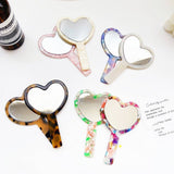 RETRO ACETATE COMPACT MIRROR GEOMETRIC HEART_CWMM6373