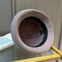 Versatile Knitted Rolled Bowler Bucket Hat_Cwah1210