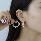 TEMPERAMENT GLASS PEARL NECKLACE EARRINGS SET_CWAJE2821