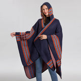 CAPE FASHIONABLE WARM CLOAK KNITTED SLIT SHAWL_CWASC2273