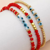MULTI COLOR GLASS FLAT DEVIL EYE BRACELET_CWMM3848