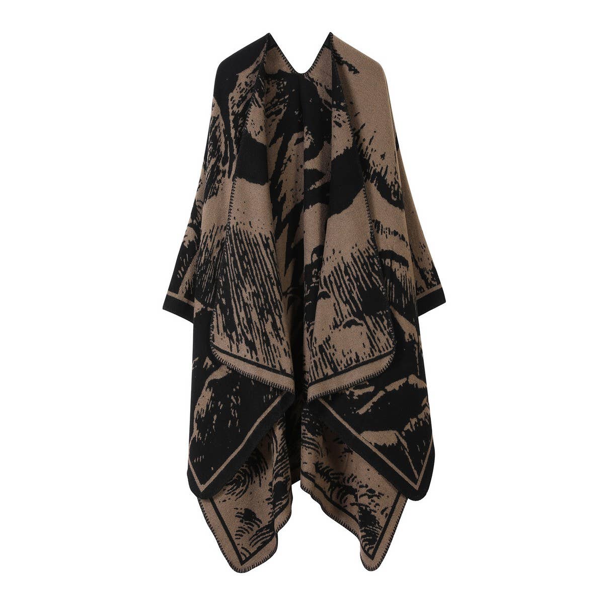 FAUX CASHMERE SHAWL CAPE WARM CLOAK_CWASC2260