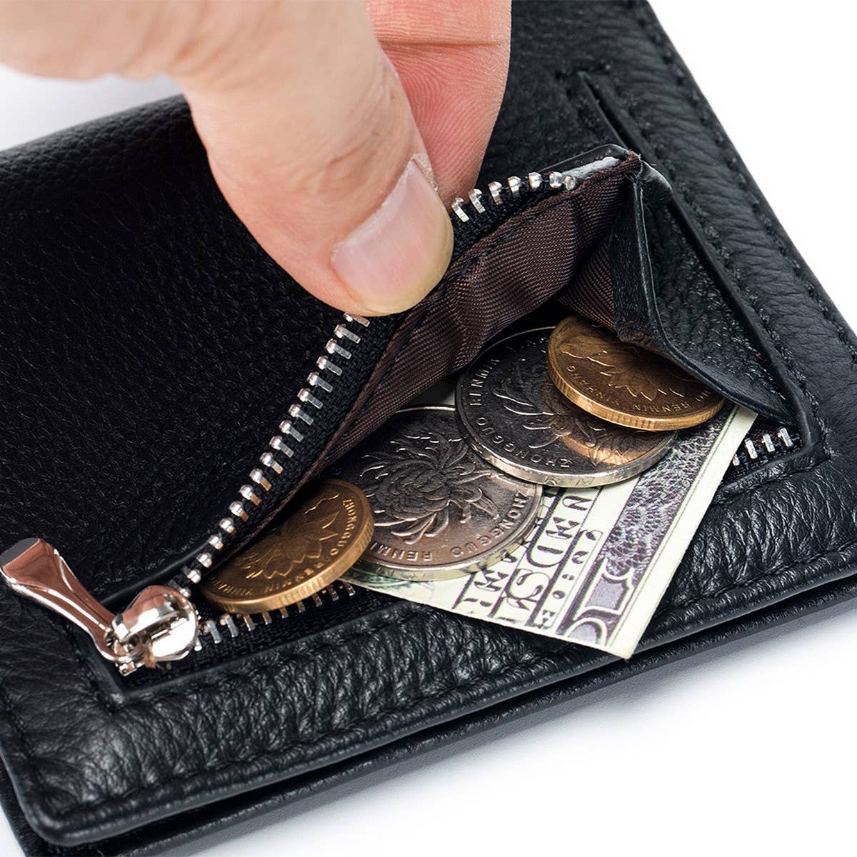 SOFT TOP GRAIN COWHIDE SHORT LEATHER WALLET_CWAB3790