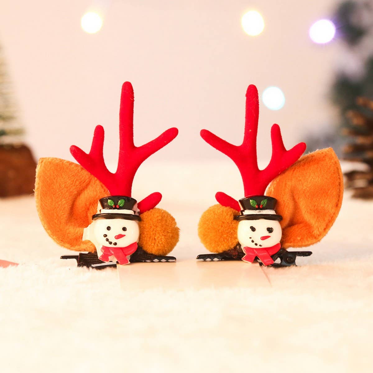 Cwaha0409_Christmas Kids Resin Hair Clips