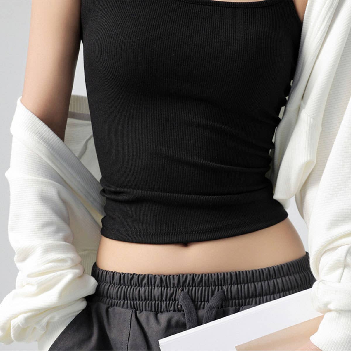 ESSENTIAL BASIC RIBBED CAMISOLE TOP IN 7 COLORS_CWTTK0794