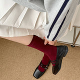 NEW COTTON VERTICAL STRIPED BONELESS PILE SOCKS_CWMS1393