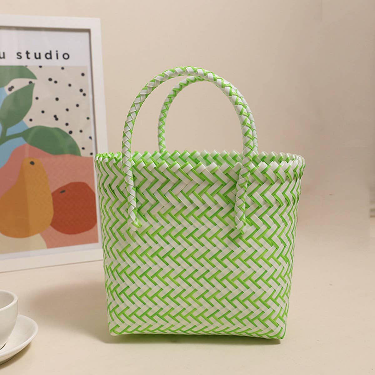 Versatile Portable Plastic Woven Bag_Cwab1874
