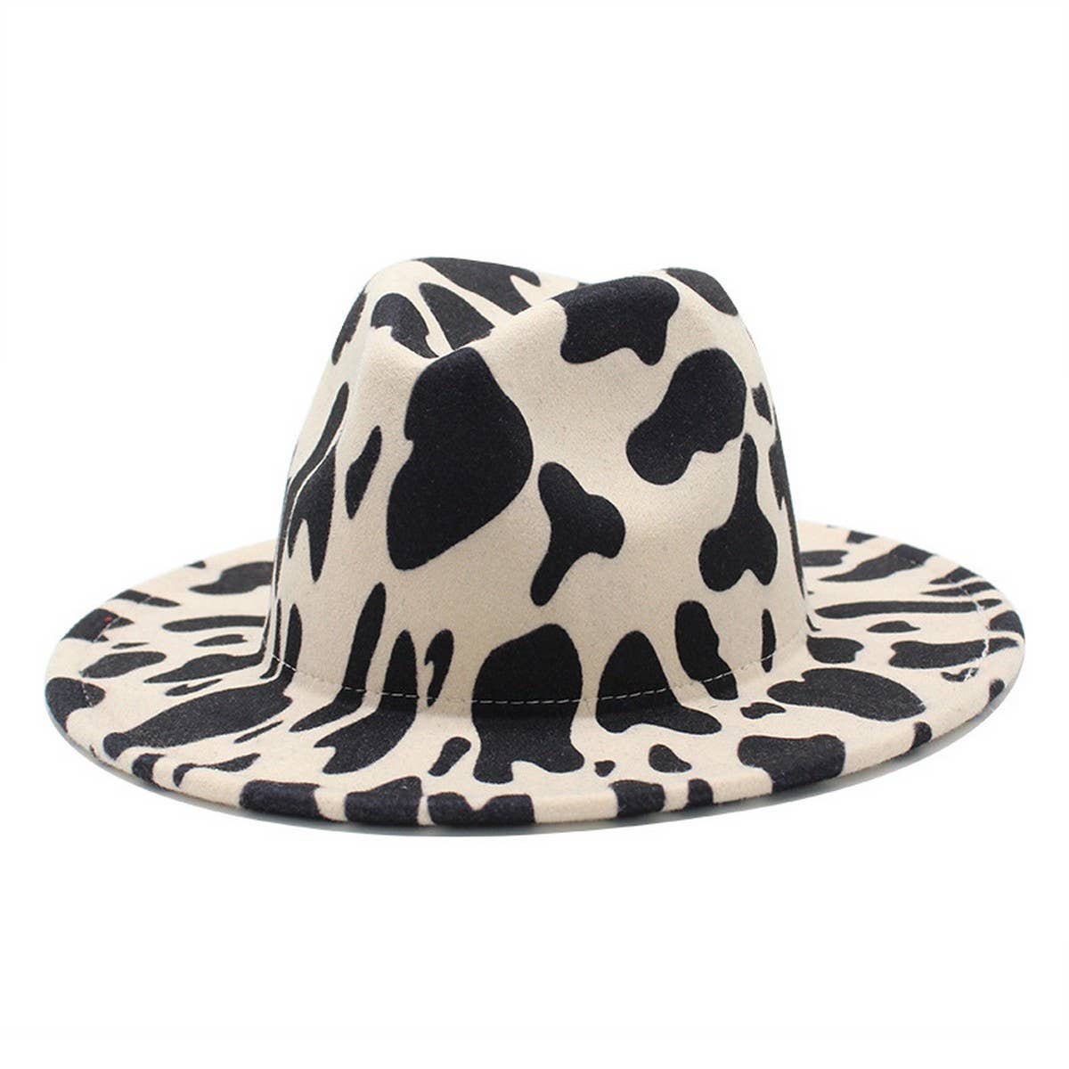 JAZZ HAT LEOPARD PRINT WOOLEN HAT WIDE BRIM HAT_CWAH2600