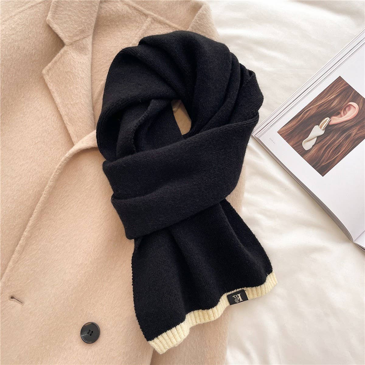 SOLID COLOR COMMUTER ALL MATCH WARM SCARF_CWASC0976