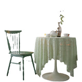 LIGHT GREEN BEADED EMBROIDERED TABLECLOTH_CWMM0963