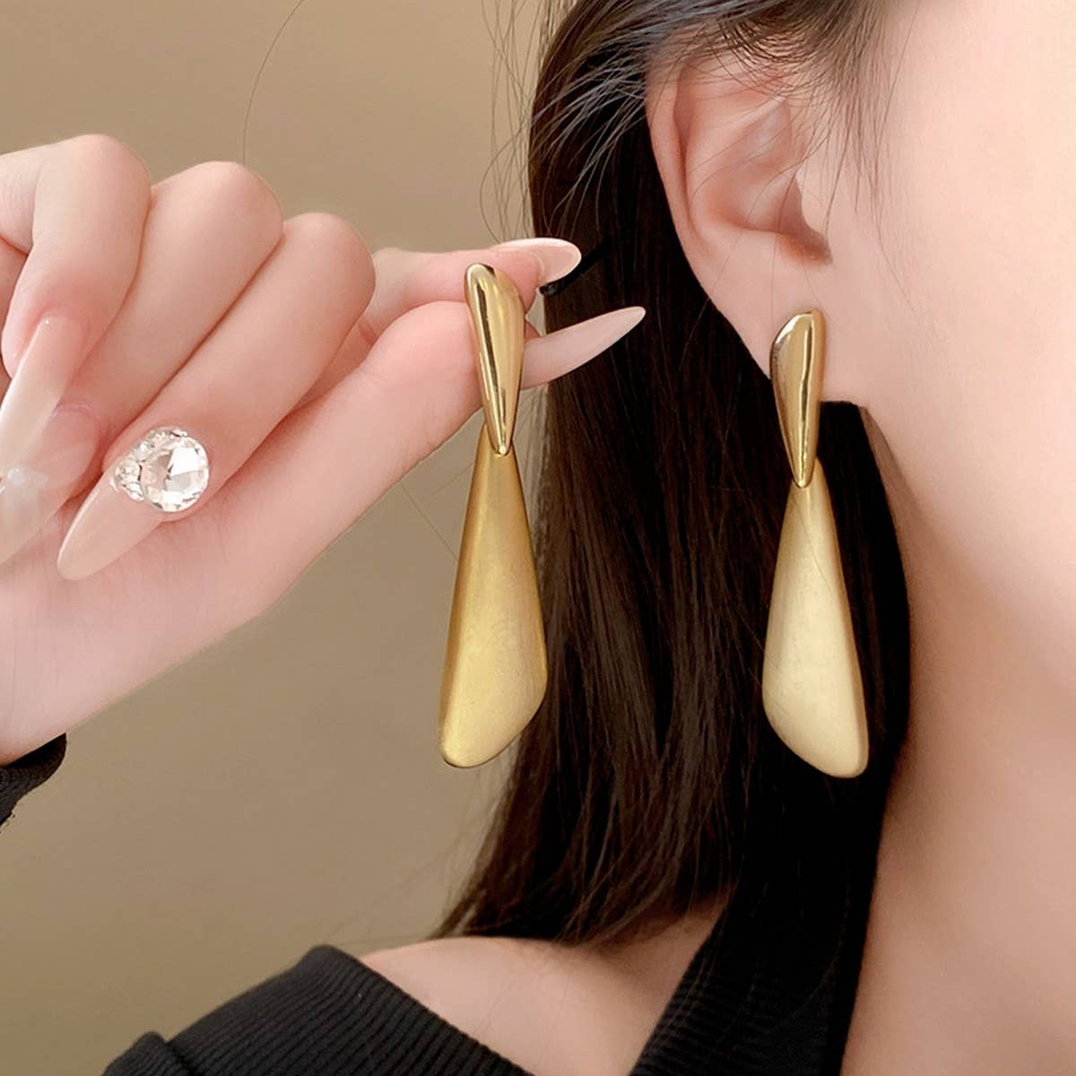 Water Drop Fashion Personality Cool Style Earrings