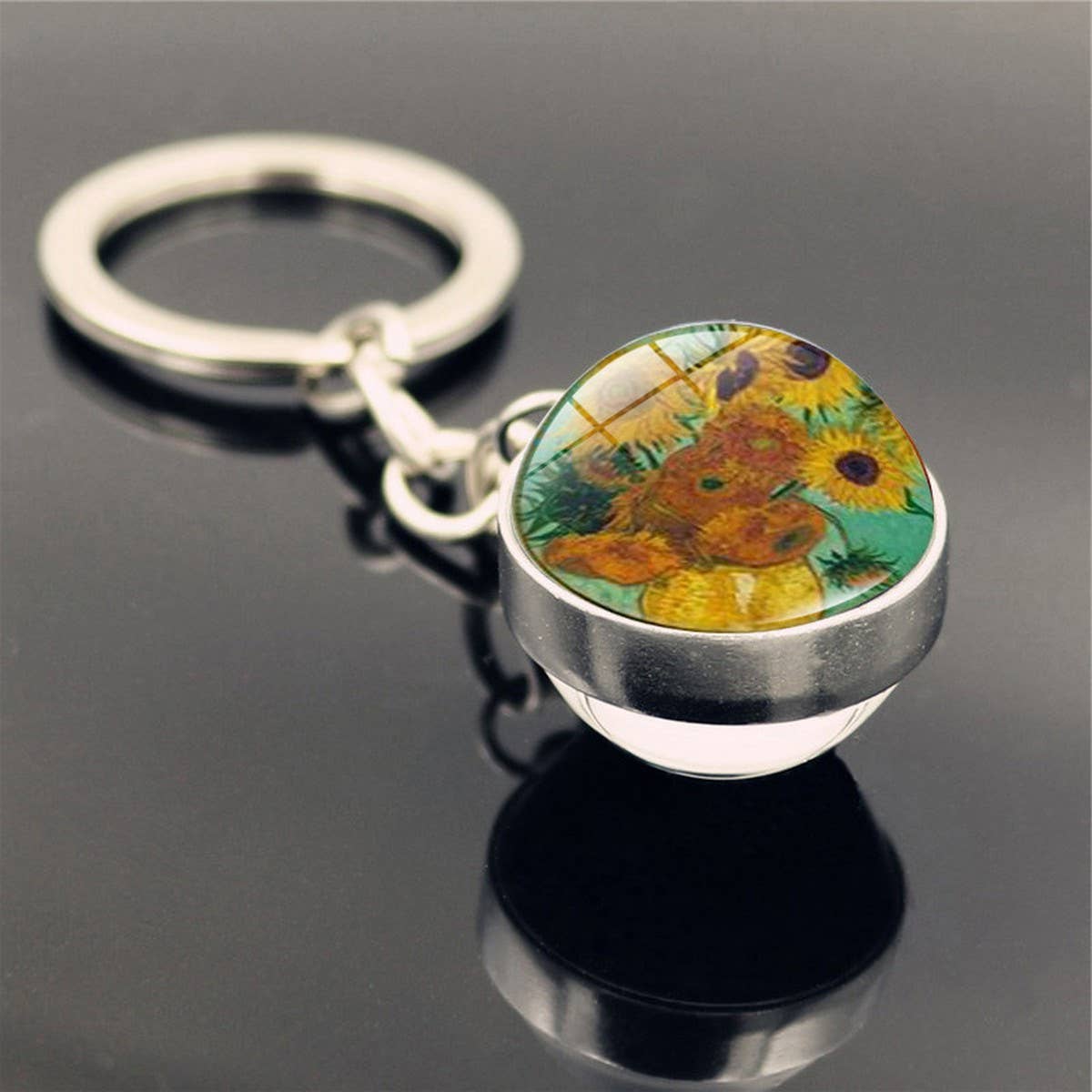 STARRY SKY TIME GEM METAL KEYCHAIN PENDANT JEWELRY_CWMM0494