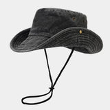 Washed Cotton Wide Brim Cowboy Sun Hat_Cwah3828