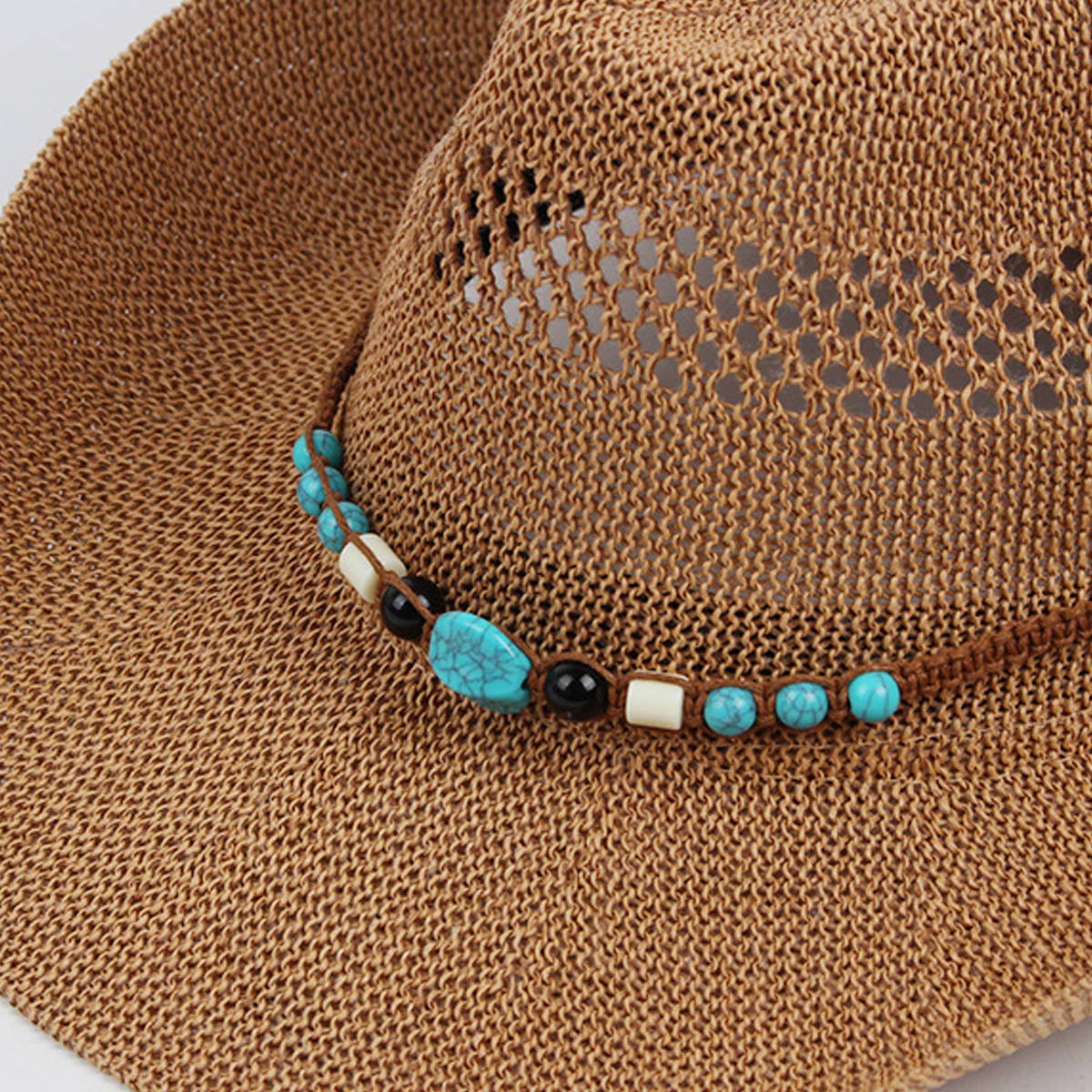 OUTDOOR BREATHABLE WESTERN COWBOY STRAW HAT_CWAH1193