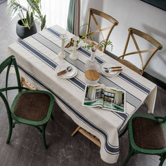 GEOMETRIC STRIPED TABLECLOTH PRINTED TABLECLOTH_CWMM0960