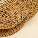 SUN PROTECTION STRIPED STRAW BUCKET HAT_CWAH1426