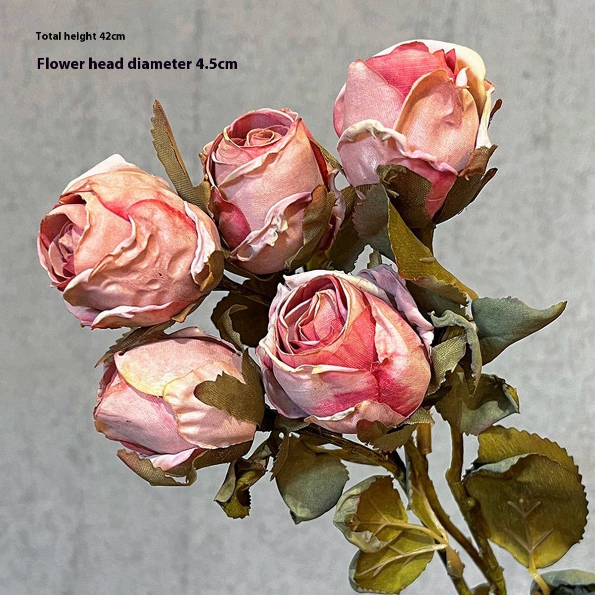 HIGH END BURNT EDGE ROSE BOUQUET FOR TABLE DECOR_CWMM6588