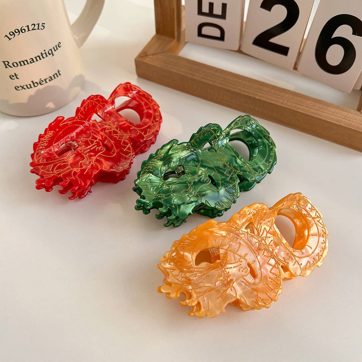 DRAGON YEAR ELEGANT ACETATE HAIR CLAW CLIP_CWAHA5968