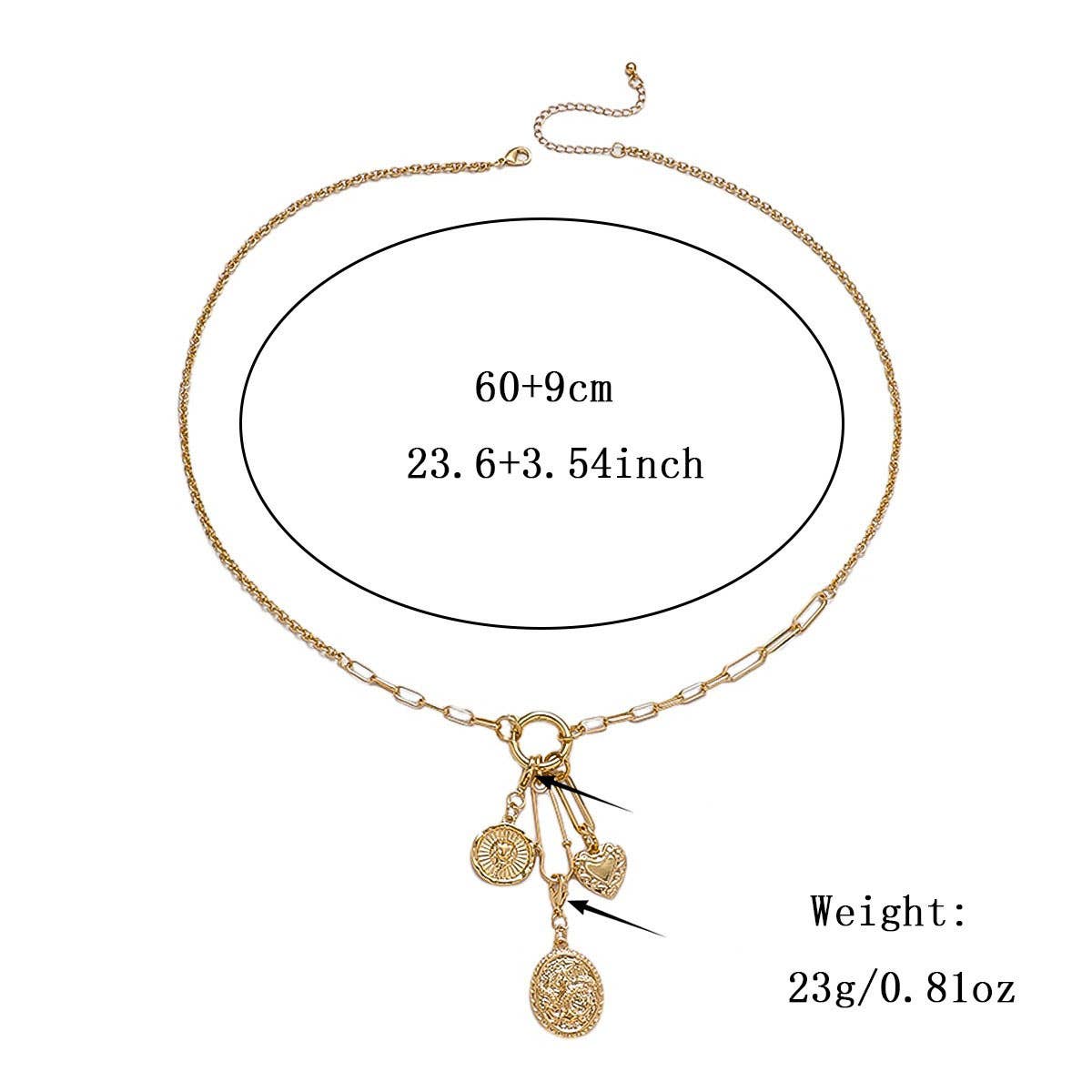 FASHION ORIGINAL DESIGN MULTI PENDANT NECKLACE_CWAJE2830