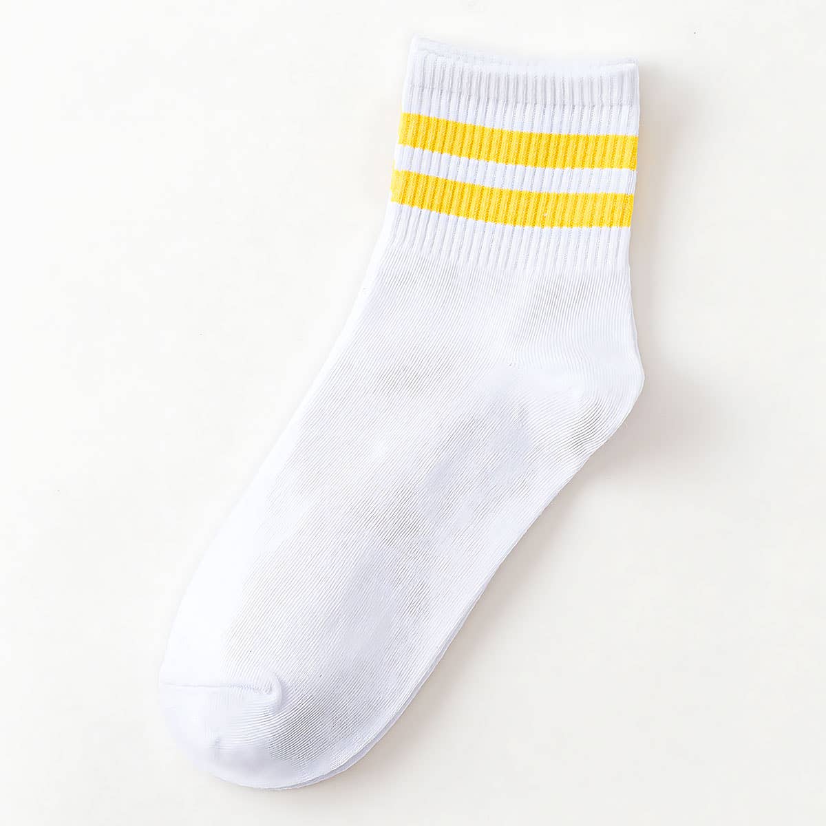 2 STRIPE COTTON MID SOCKS FOR WOMEN WHOLESALE_CWMS070