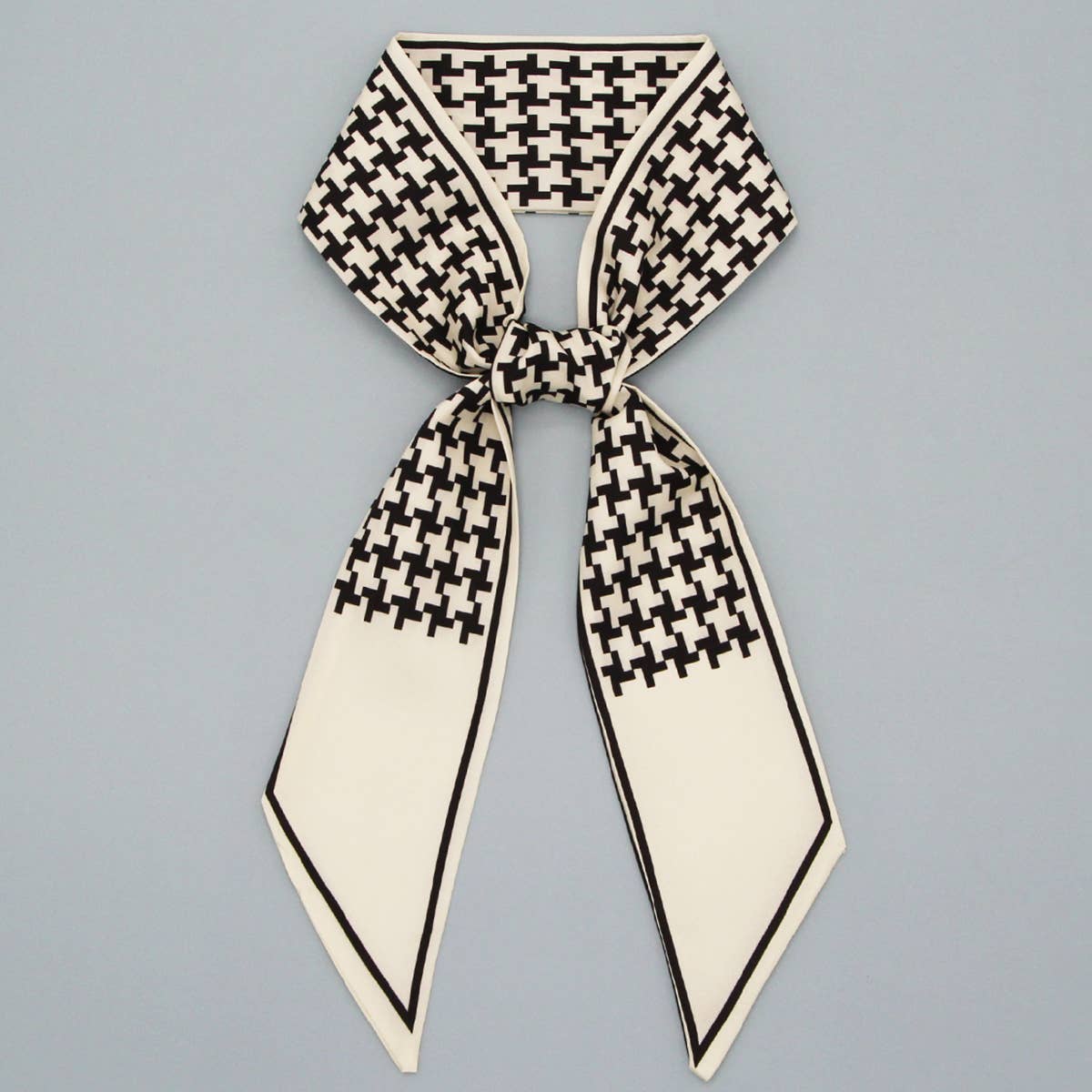 FLORAL LETTER SCARF HAIR TIE RIBBON_CWASC0065