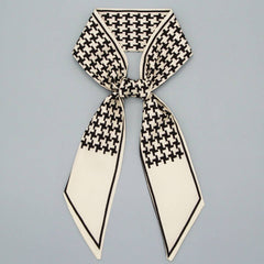 FLORAL LETTER SCARF HAIR TIE RIBBON_CWASC0065