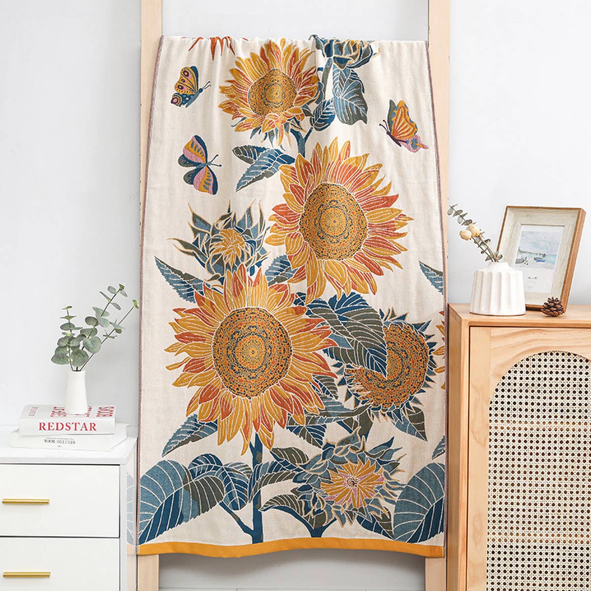 HOUSEHOLD QUICK DRYING SUNFLOWER BATH TOWEL_CWMM1615