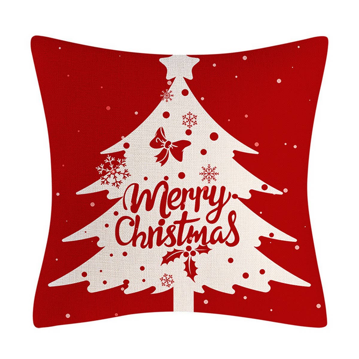 RED SNOWFLAKE ELK PILLOWCASE_CWMM1379