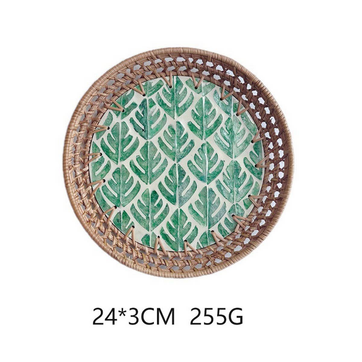 HAND WOVEN RATTAN DESSERT CREATIVE FRUIT PLATE_CWMM4532