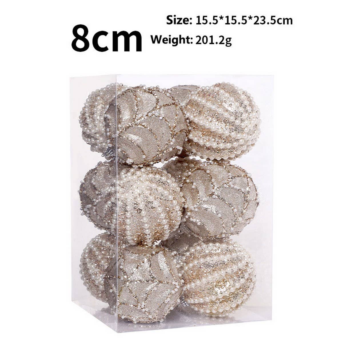 8/12Cm Painted Foam Xmas Ball Ornament Set_Cwmm9964