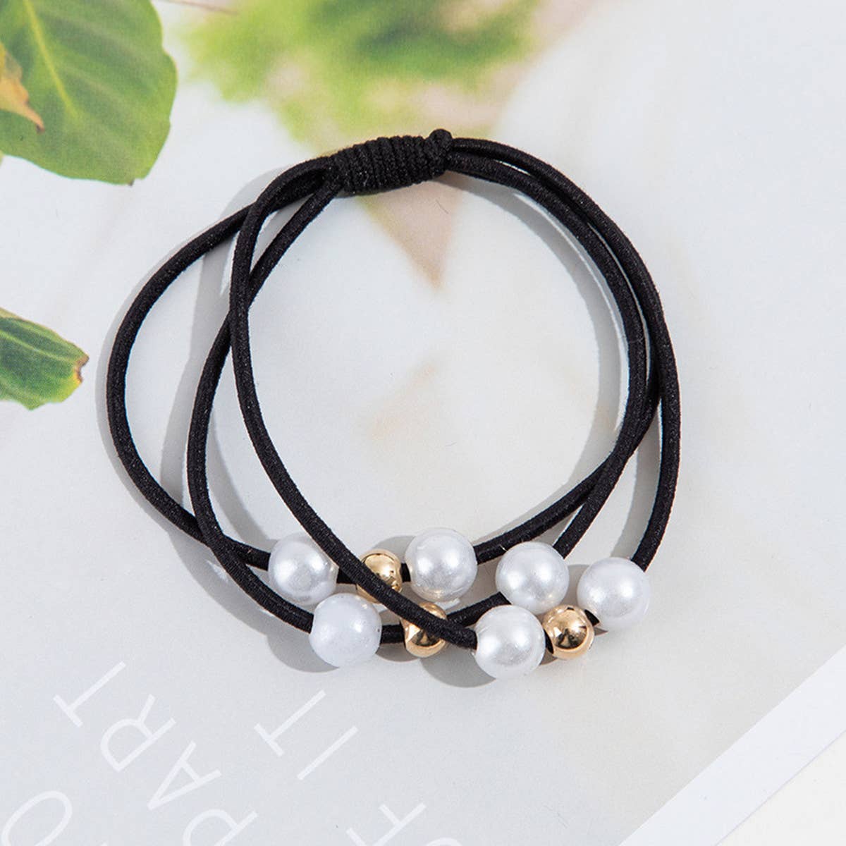SIMPLE AND FASHIONABLE PEARL HAIR TIE_CWAHA0874