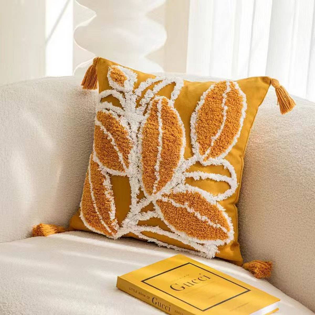 LUXURY WHITE GREEN SOFA PILLOW COVER MODERN CUSHION_CWMM7707