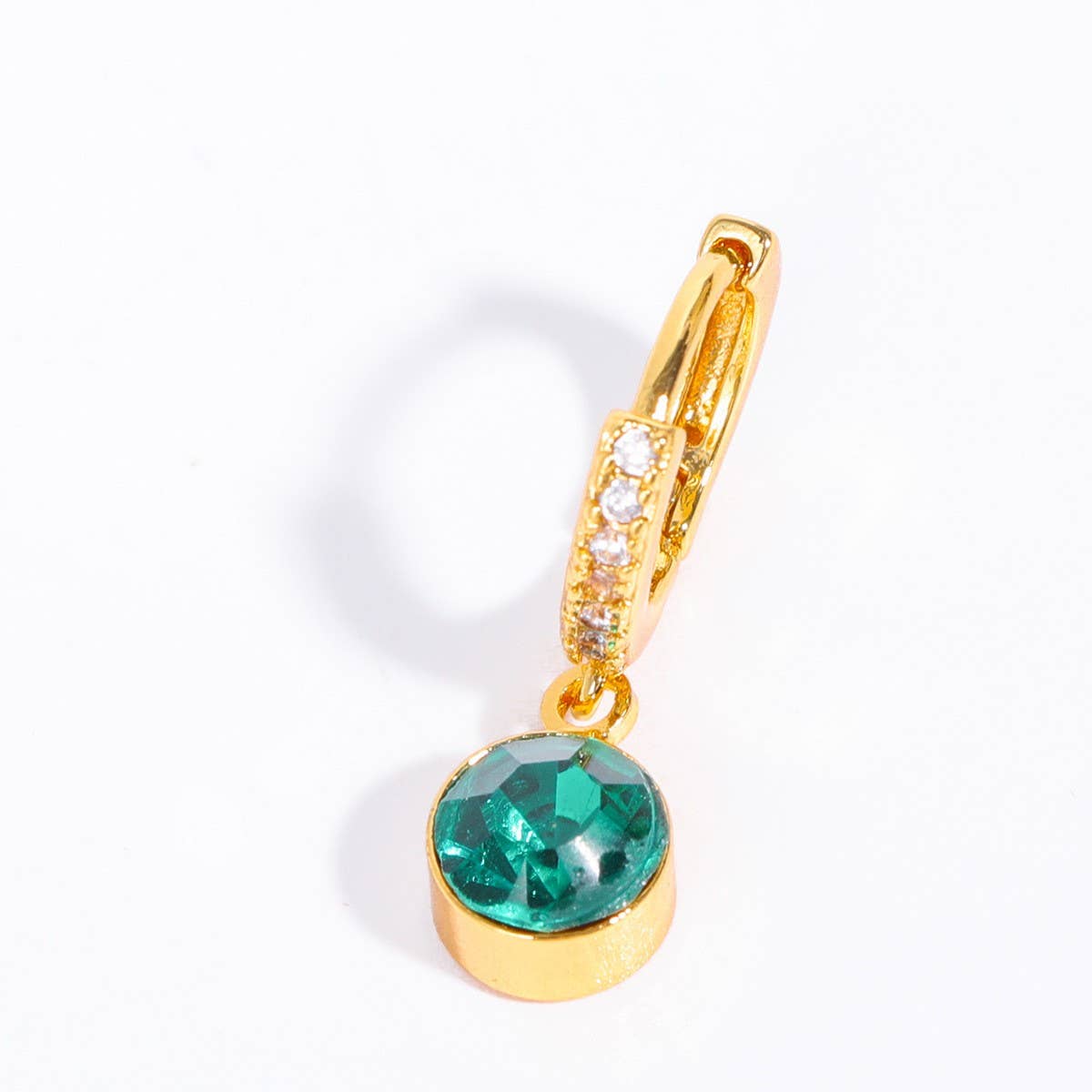 DECEMBER BIRTHSTONE DIAMOND ZIRCON STUD EARRINGS_CWAJE5079