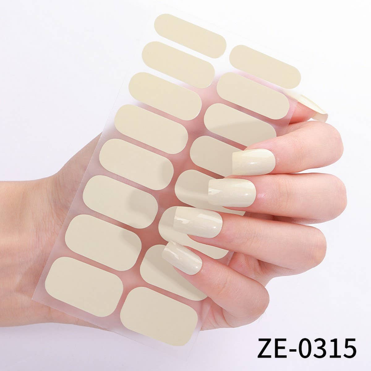 Solid Nail Film Stickers 16Pcs Set_Cwmm11205