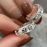 Womens 3D Butterfly Micro-Inlaid Zirconia Ring