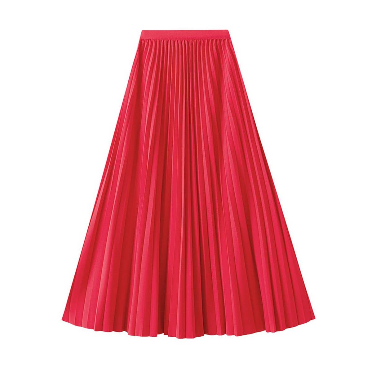 ACCORDION SKIRT LONG HIGH WAISTA LINE PLEATEDSKIRT_CWBMS0293