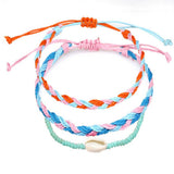 SHELL HANDWOVEN BRACELET 3 PIECE SET_CWAJE0727