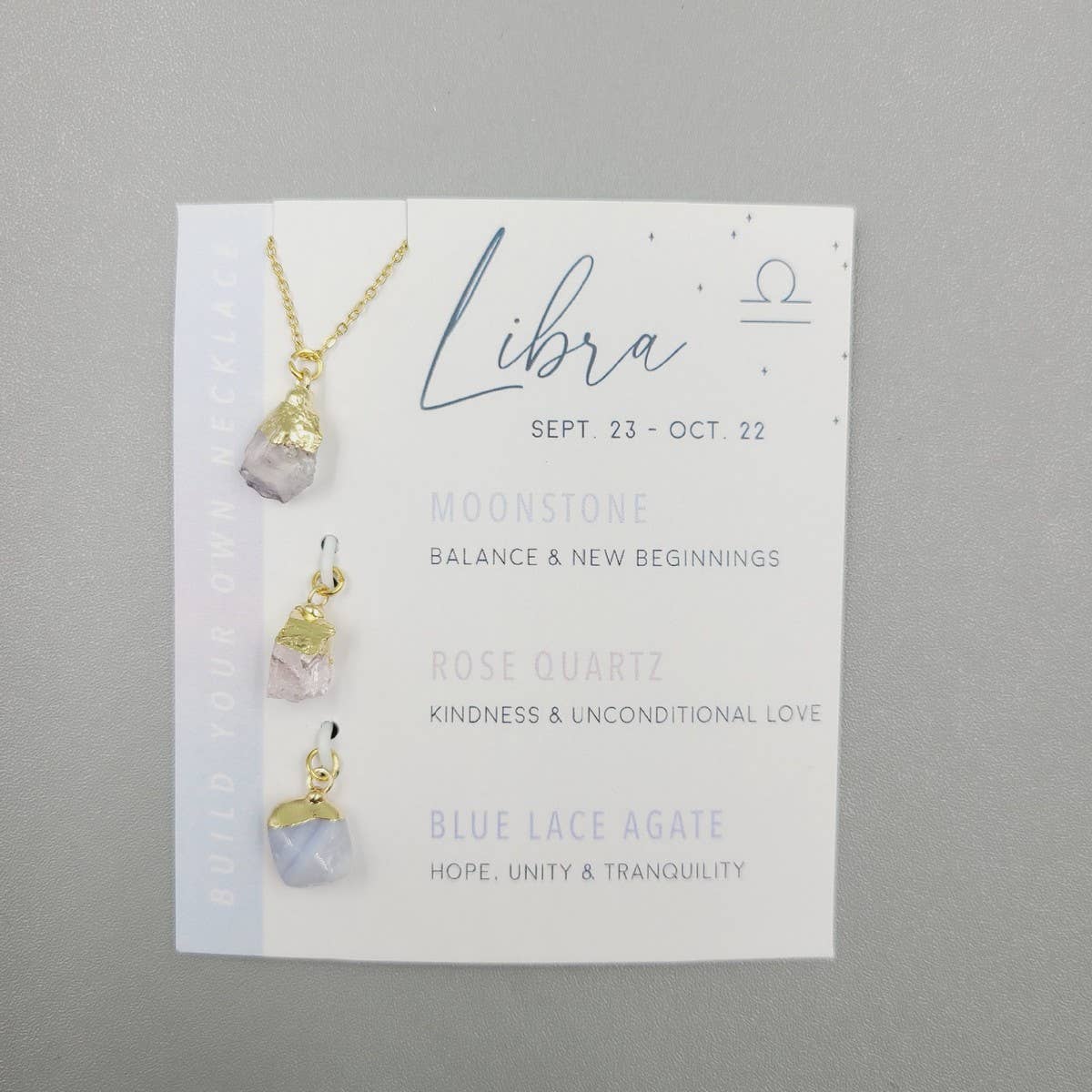 Twelve Constellations Natural Stone Necklace