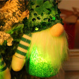 ST PATRICKS DAY SEQUIN HAT LIGHT UP ELF DOLL_CWMM3455