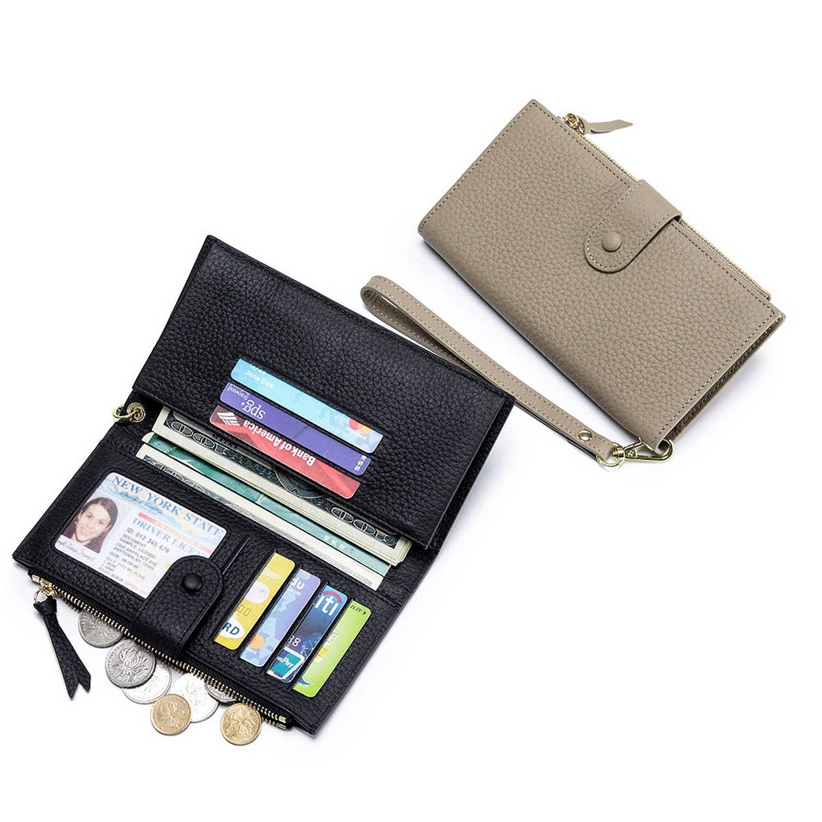 GENUINE LEATHER LONG STYLISH LARGE CAPACITY WALLET_CWAB3799