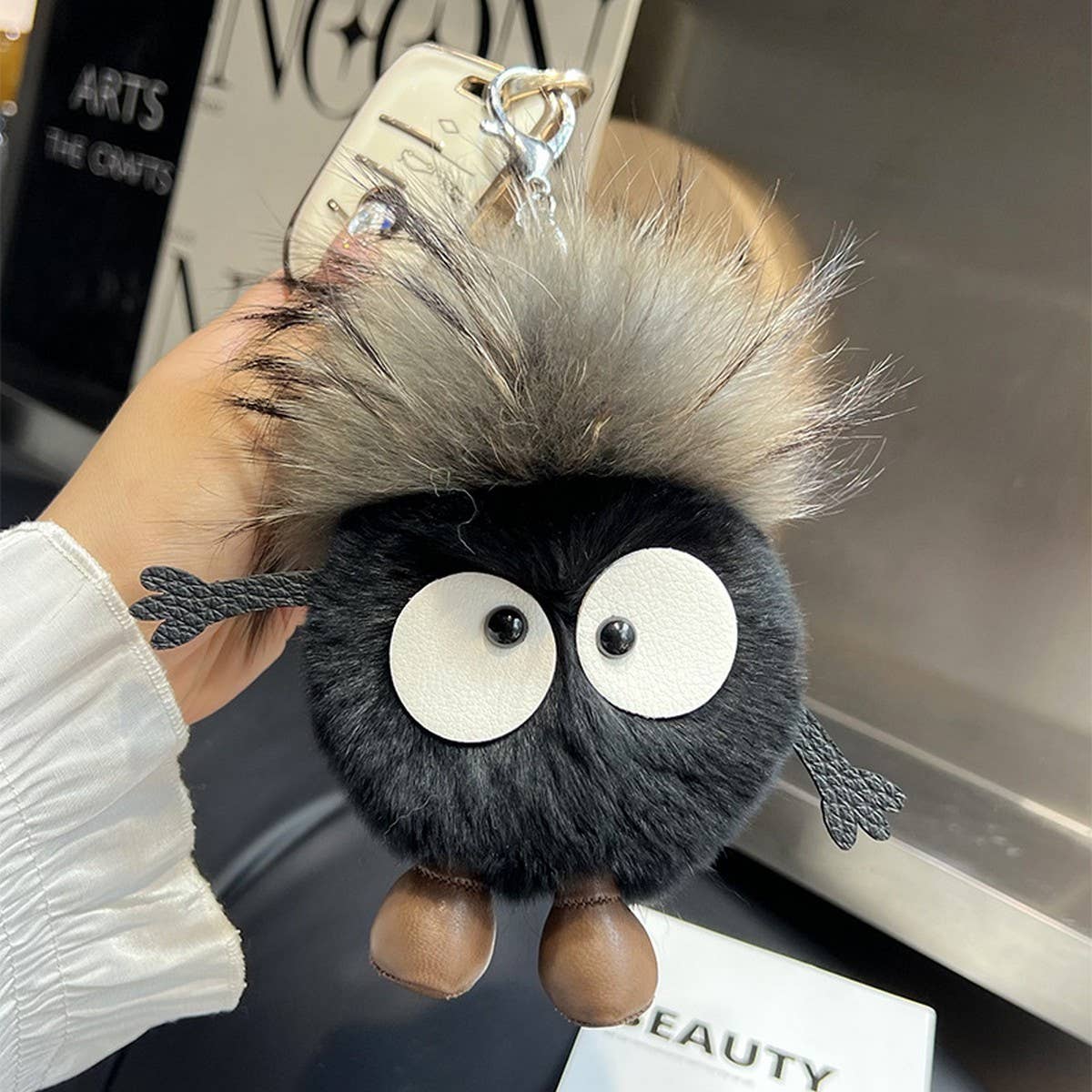 CUTE LITTLE COAL BRIQUETTES CAR KEYCHAIN PENDANT_CWMM2530