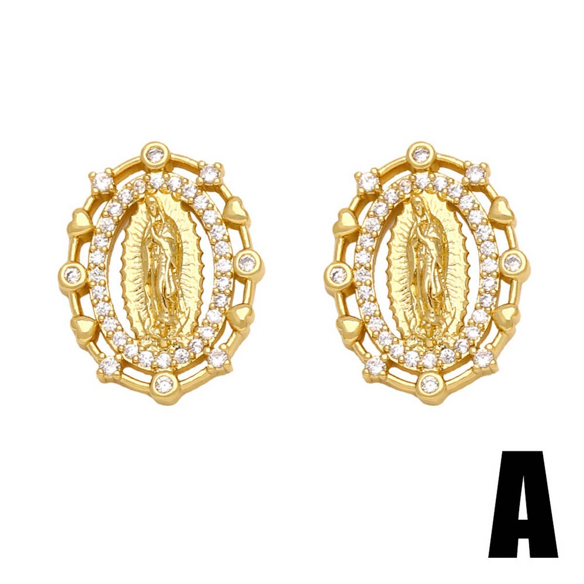 RETRO VIRGIN MARY EARRINGS_CWAJE0975