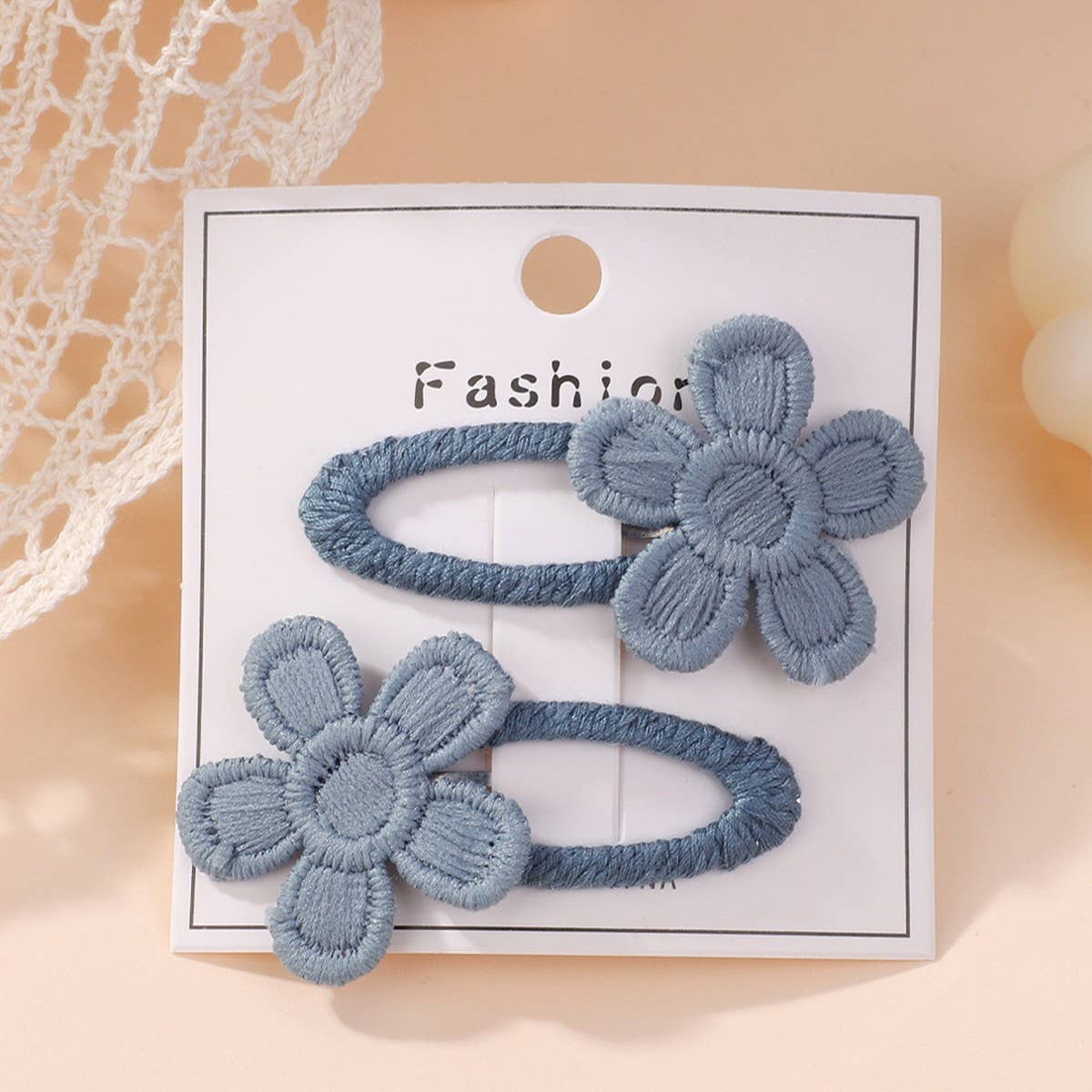 FRESH DAISY FIVE PETAL FLOWER HAIR CLIP SET_CWAHA6706
