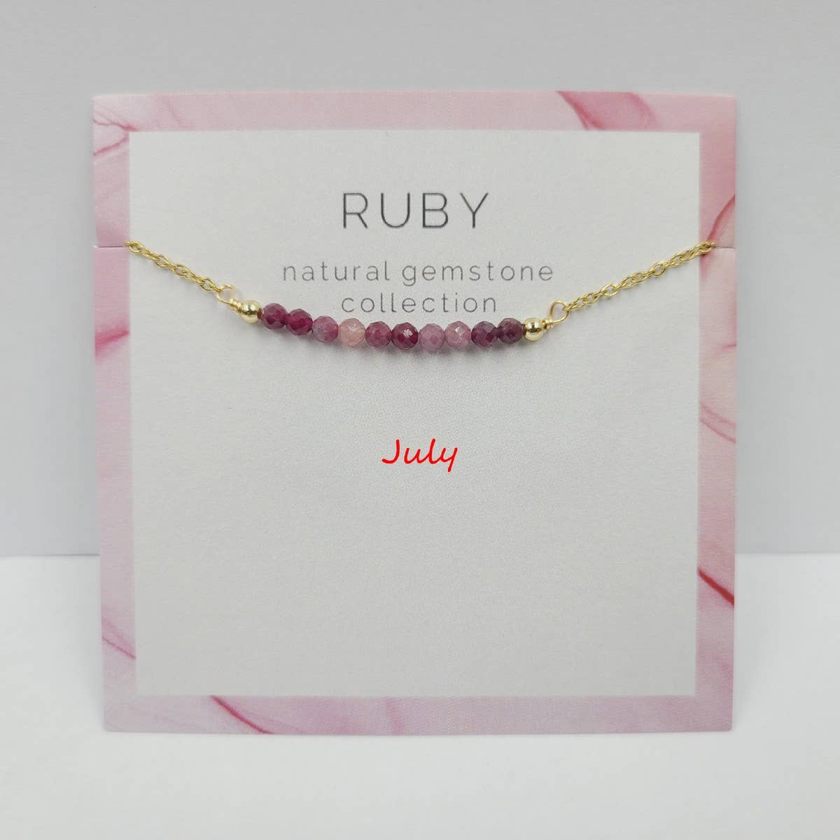 DECEMBER NECKLACE NATURAL STONE LOCK BONE CHAIN_CWAJE1054