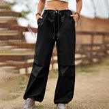 Vintage Street Baggy Lace Up Cargo Pant_Cwblp0545