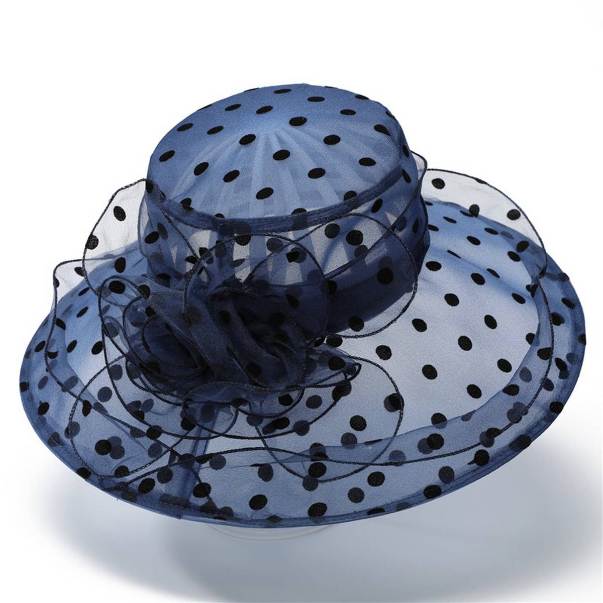 FOLDABLE LARGE BRIM FLOWER SUN HAT_CWAH1493