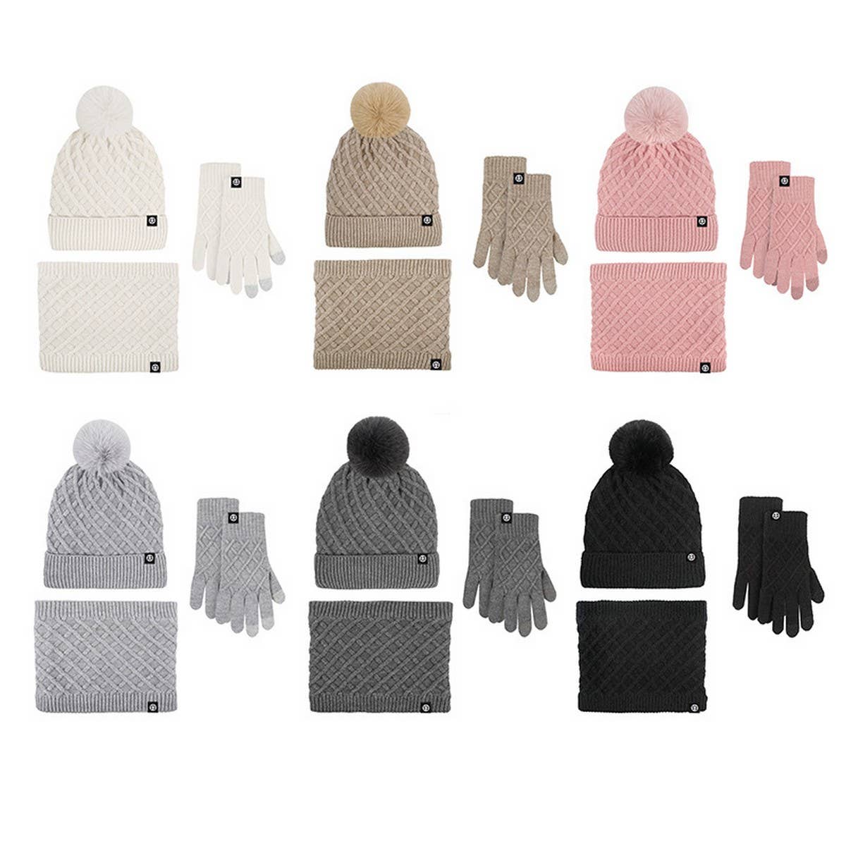 OUTDOOR WARM WOOL BALL KNITTED THREE PIECE SUIT_CWMM2797