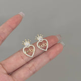 FASHION CROWN LOVE EARRINGS_CWAJE1343